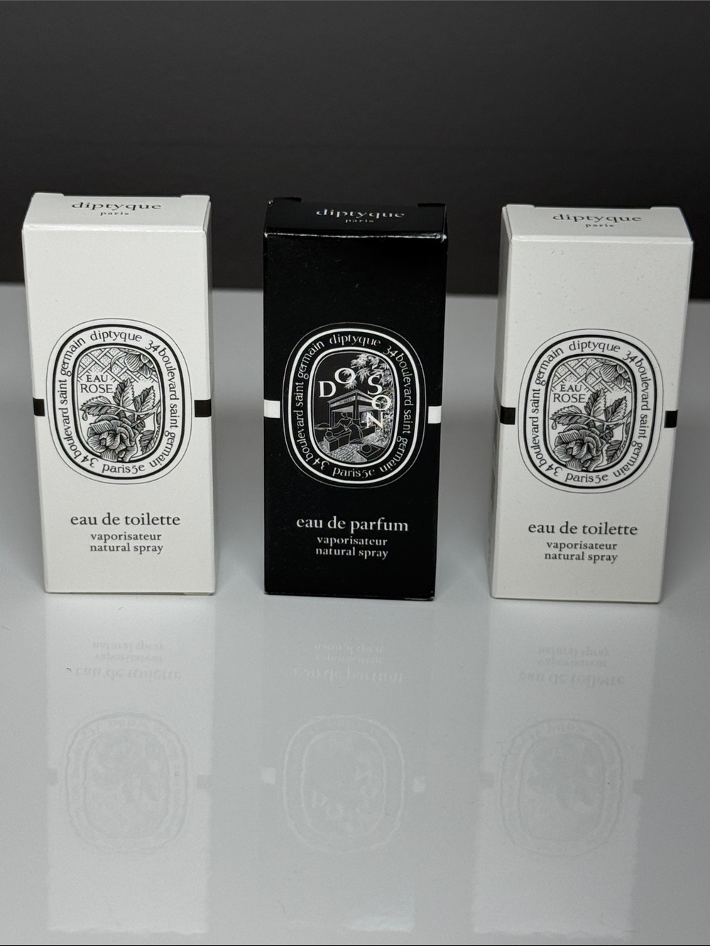 diptyque set of 3 EDT, sample size, new, 2 eau Rose & 1 do son - Picture 1 of 1